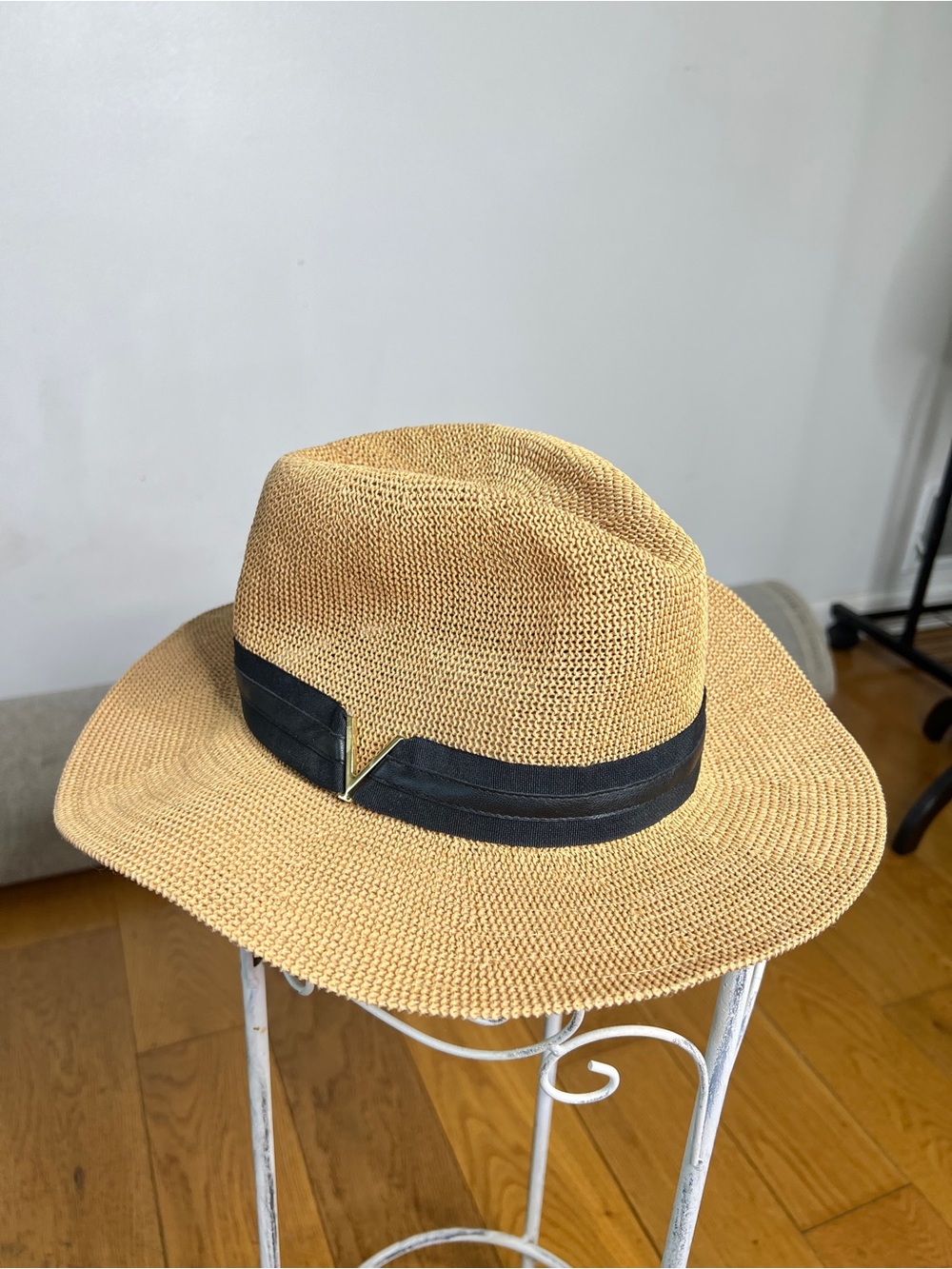 Classic Straw Fedora with Black Band